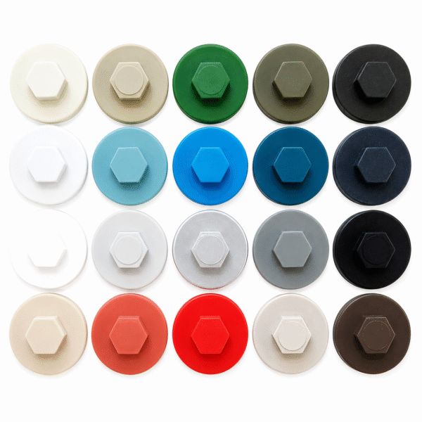 19mm Colour Caps -- Bag of 100's